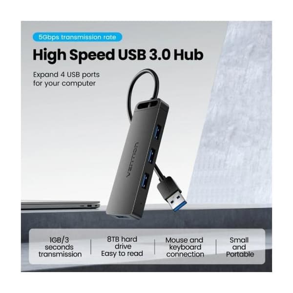 USB-hubb 3.0 Vention CHLBF-SCB2- 4xUSB- 1xUSB Typ-C PD