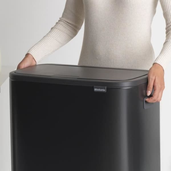 Bo Touch Bin BRABANTIA - Med 2 inderspande - 2 x 30 L - Mat sort