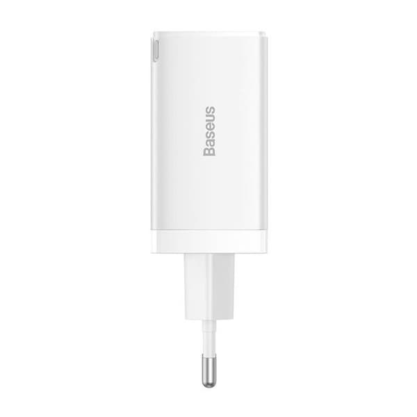 Laddare - BASEUS - GaN5 Pro - 2xUSB-C + USB - 65W - Vit