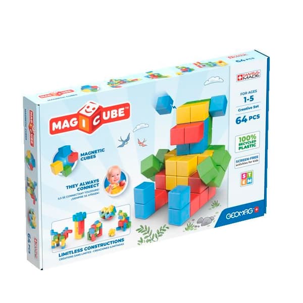 Geomag magnetisk konstruktionsspil Magicube Creative Set 64 farvede dele