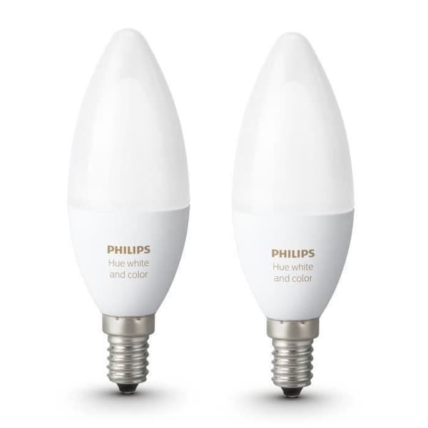 PHILIPS HUE E14 x 2 - Multifarvet smartpærer