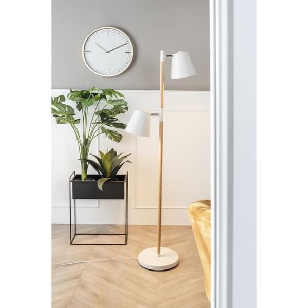 Väggklocka - KARLSSON - Dots & Batons - Vit - Ø42cm - Stål - Inomhus