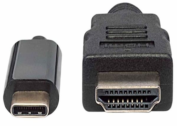 Manhattan - 151764 - USB-C til HDMI Adapterkabel - Ekstern videoadapter - USB-C 3.1 - HDMI - Sort