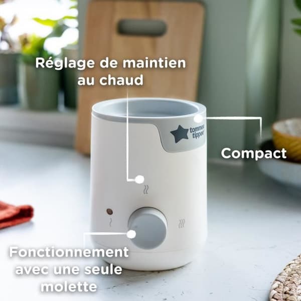 Tommee Tippee - Elektrisk flaskevarmer hvid