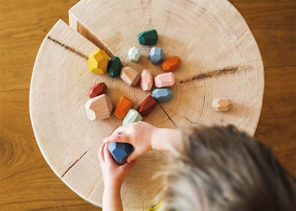 Træ balancesten - Montessori blokke