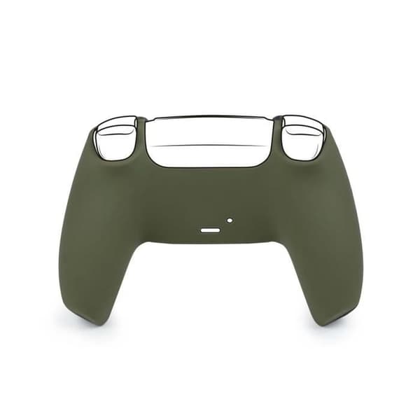 Siliconhud til Sony Dualsense-controller og et par grips til joystick til PS5. Farve: Camo