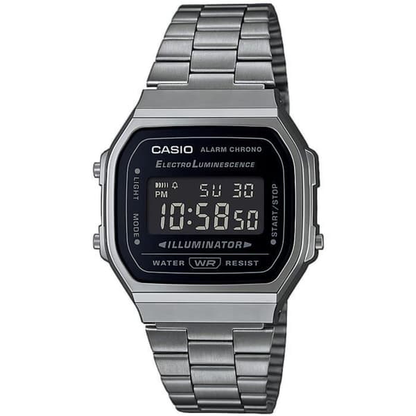 Ur - Casio - A168WEGG-1BEF - Unisex - Sort - Rustfrit stål - Digital