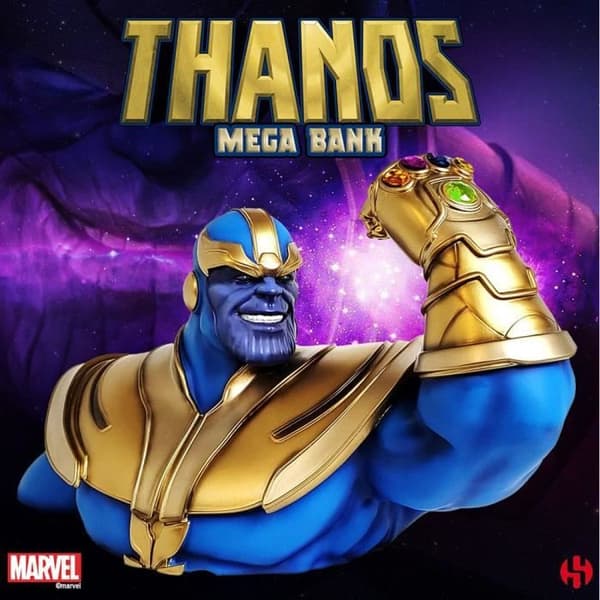 Buste / Spargris - MARVEL COMICS - Thanos - 23 cm - PVC - Blandat