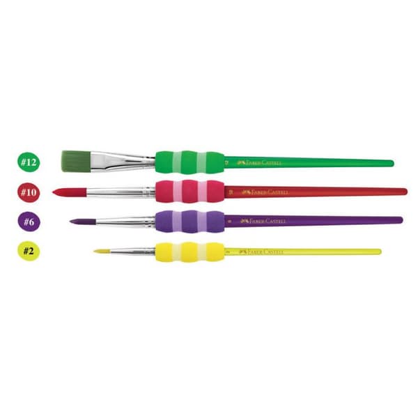 Pensler - FABER-CASTELL - Soft Touch - 4 stk. - Bløde og robuste - Ideelle til børn