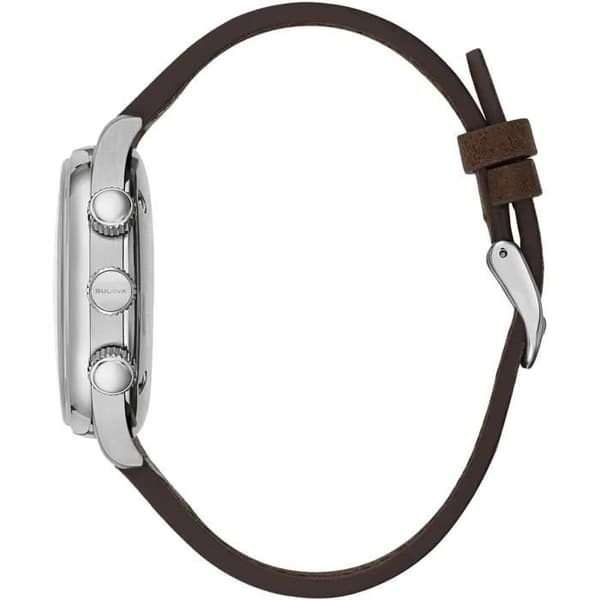 Ur - BULOVA - 96A245 - Mekanisk - Sort - Brun Læder