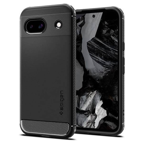 Spigen Rugged Armor – Cover til Google Pixel 8A (Sort)