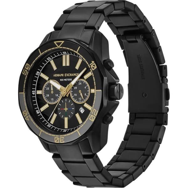 Armani Exchange Ur - Mænd - AX1963 - Sort Rustfrit Stål - 44 mm - 5 bar