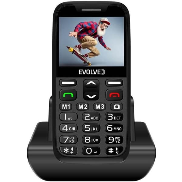 Mobiltelefon - EVOLVEO - EasyPhone XR - Sort - 2,3 tommer - 1000 mAh - Trykknap