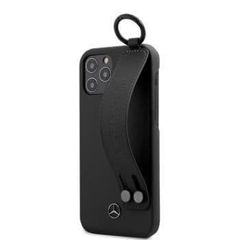 Coque Mercedes Læder Håndrem Etui til iPhone 12 -12 Pro 6,1'' sort