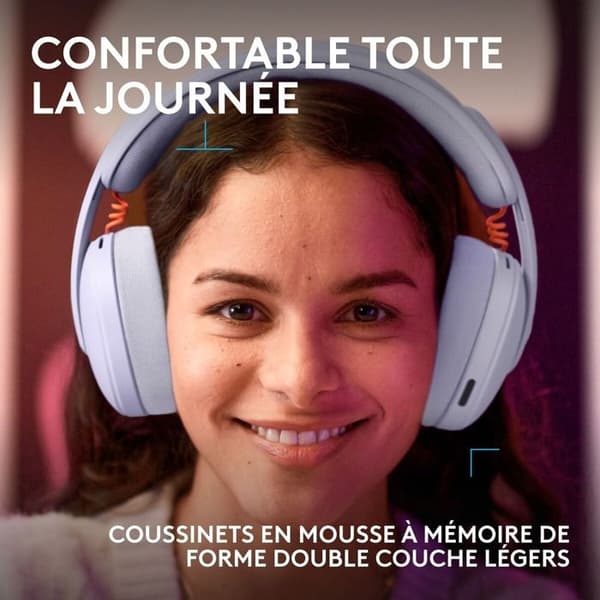 Logitech trådløse gaming headset G325 Lilla