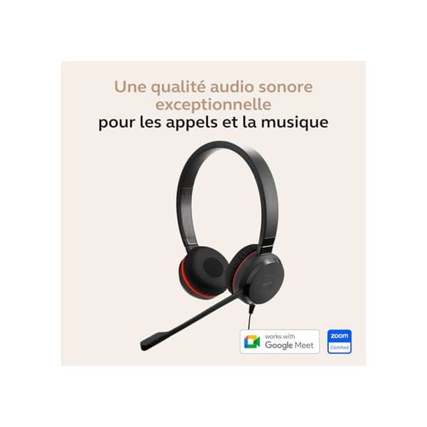 Mikroheadset - JABRA - Evolve 20 UC - Trådad - USB-C, USB-A - Överörat