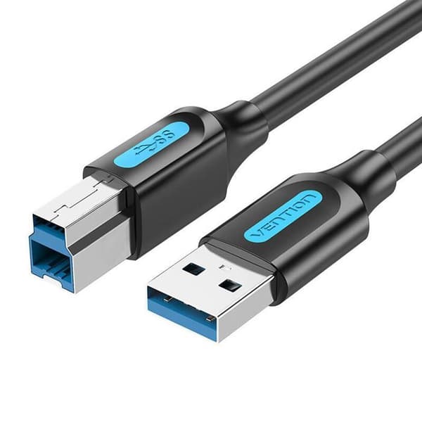 USB 3.0-kabel - VENTION - Modell COOBF - 1M - Svart - Överföring 5000 Mbit/s
