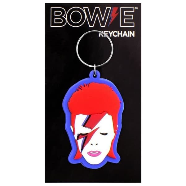 David Bowie gumminyckelring - Aladdin Sane - Blå