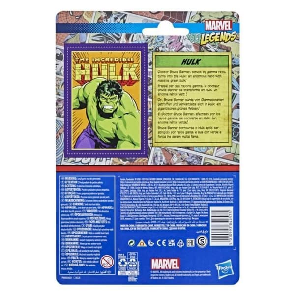 Hulk MARVEL LEGENDS Series samlarfigur - Retrodesign - 9,5 cm