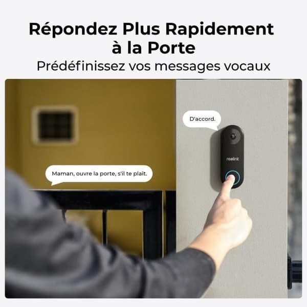 Interphone - REOLINK - D340P - Svart