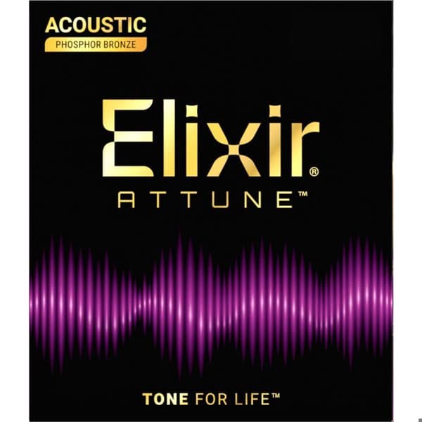 Elixir 21102 Attune Phosphor Bronze Medium 13-56 strängset med beläggning för akustisk gitarr