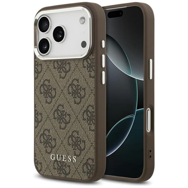 Coque Guess Hardcase 4G Classic Logo MagSafe til iPhone 17 Pro Max - Brun
