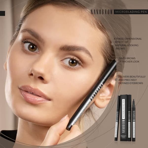 Brynpen - NANOBROW - Aske Blond - Microblading Effekt - Optimal Præcision - Tæthed