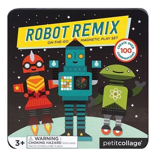 Magnetiskt spel - Litet collage - Robot - 25 bitar - Flerfärgad