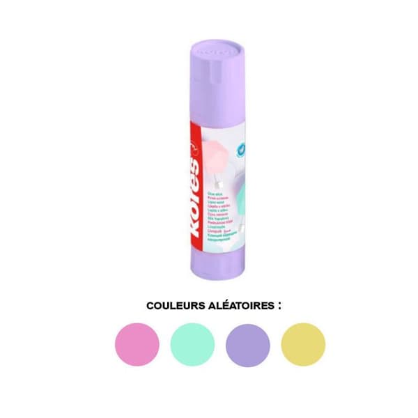 Hvid limstift 20g Kores pastelfarver