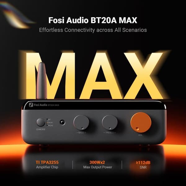 Fosi Audio BT20A MAX – Bluetooth stereo forstærker