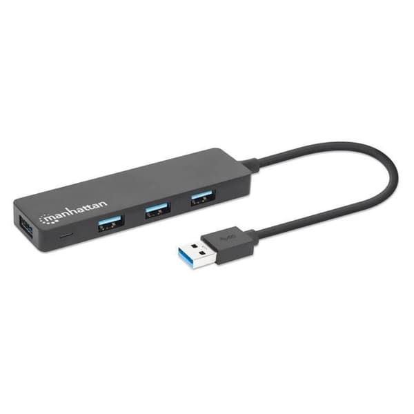 USB 3.2 Hub - MANHATTAN - 4 porte - USB-A - Plug and Play - Sort