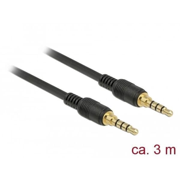 Lydkabel - DELOCK - 85601 - 3,5mm Han - 3 m - Sort