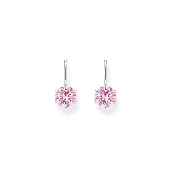 Örhängen - THOMAS SABO - Återvunnet silver - Rosa zirkon - Cabochon