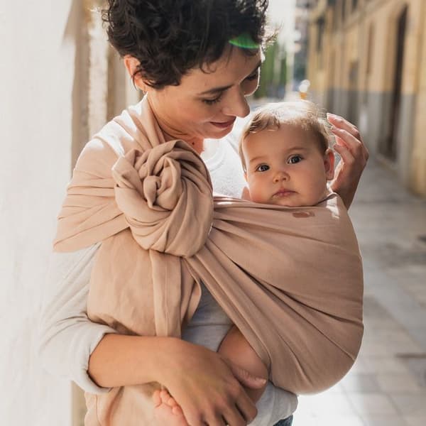 Bæresele BOBA Ring Sling i hør PEONY - BOBA