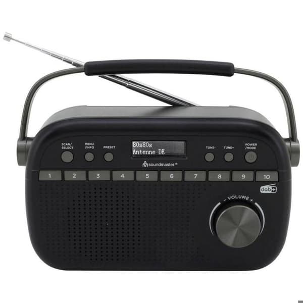 soundmaster DAB280SW DAB+, FM lomme radio sort