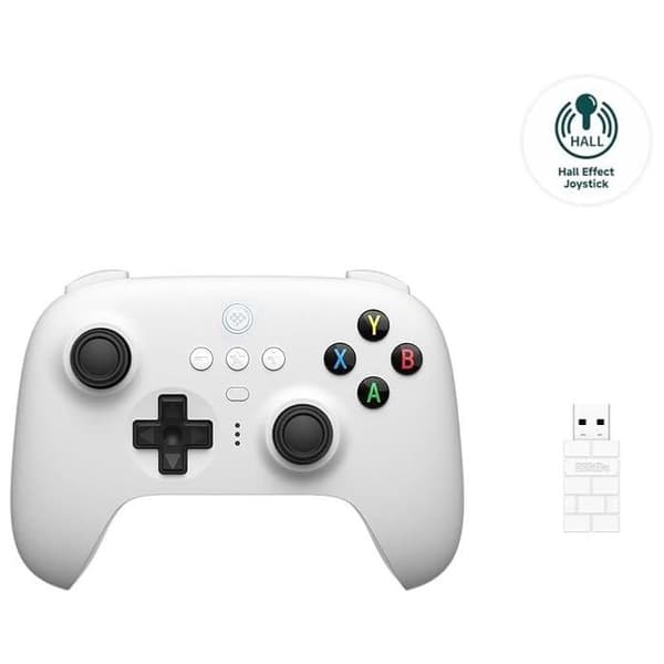 8BitDo Ultimate 2.4G Trådlös HALL EFFEKT - Vit Edition