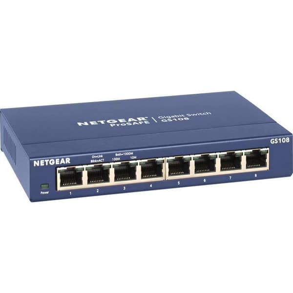 NETGEAR Switch Gigabit 8 porte ikke administrerbar GS108GE
