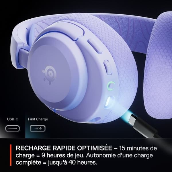 Steelseries Gaming trådløse headset Arctis Nova 3 Lilla