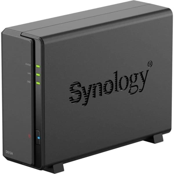 NAS-server - SYNOLOGY - DS124 - 1 bås - Gigabit Ethernet - 1 GB RAM