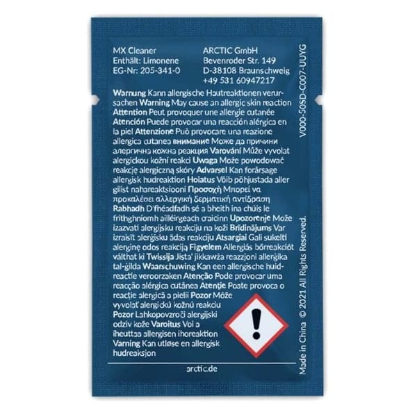 ARCTIC MX Cleaner - Thermal Paste Cleaning Wipes (Pack om 40)