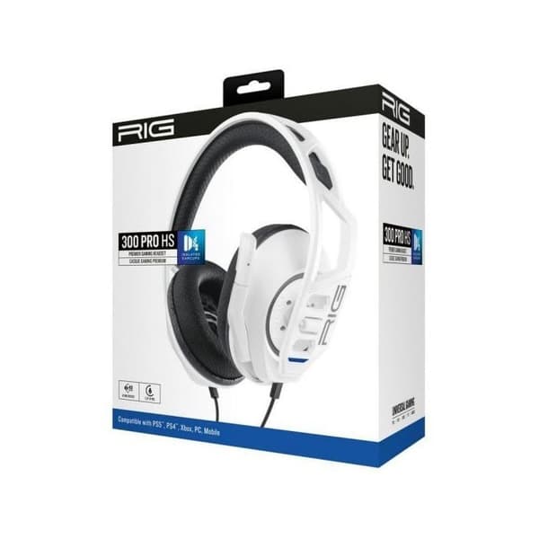 Spelheadset - Nacon - RIG 300 PRO HS - Kabelanslutet - Vit - On-ear