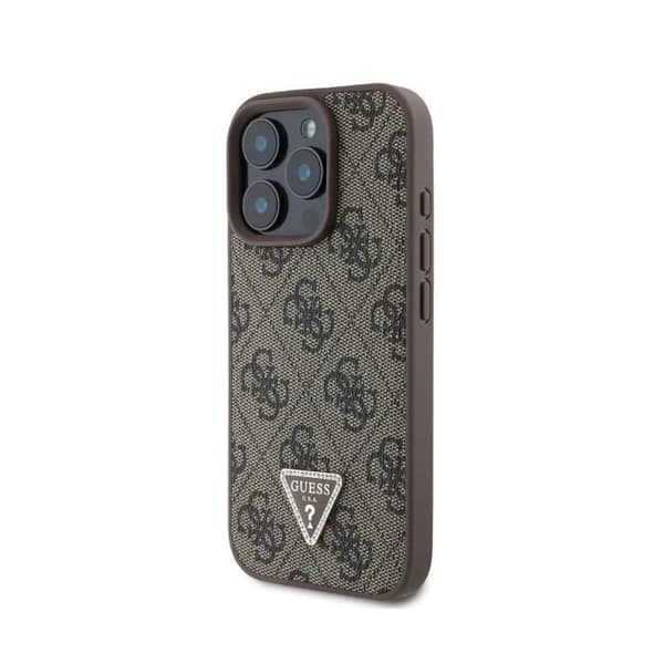 Coque til Apple iPhone 16 Pro Edition 4G Strass Triangle Metalliseret Guess Sort