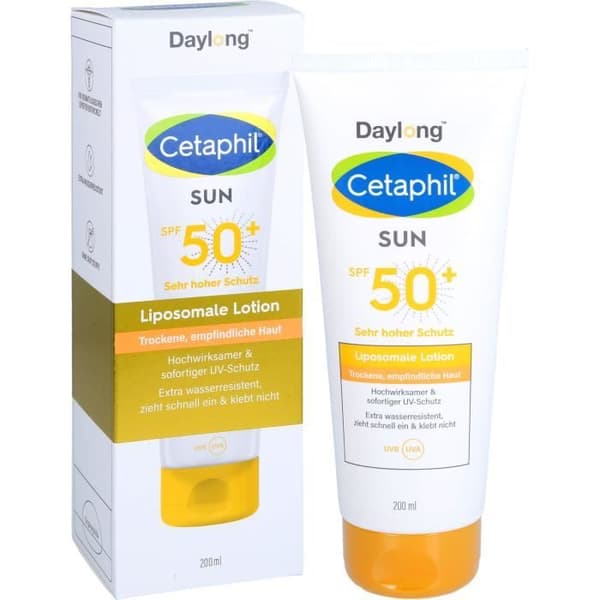 Solcreme - DAYLONG - Cetaphil sol - SPF 50+ - 200 ml - Hypoallergenisk