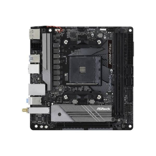 Bundkort - ASROCK - A520M-ITX/ac - ITX-format - Sokkel AM4 - DDR4 SDRAM