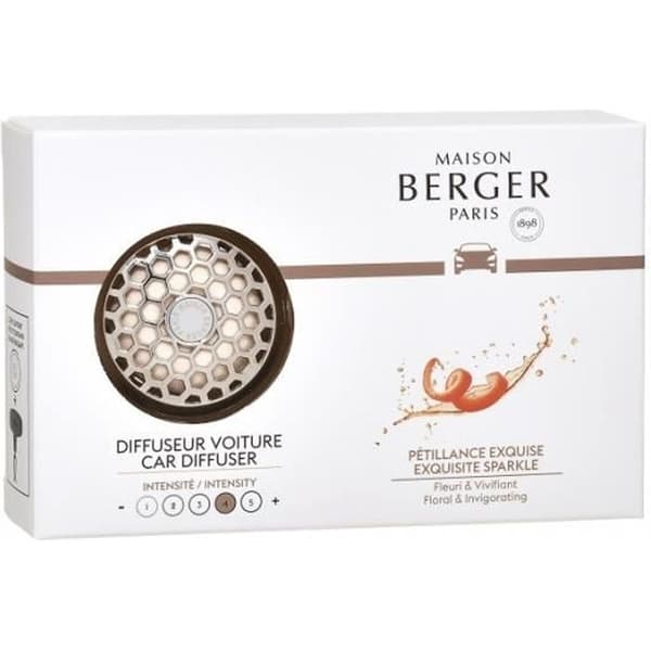 Maison Berger - 6401 Duftdiffuser til bil Pétillance Exquise Sølv
