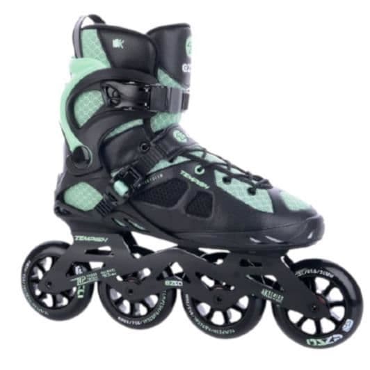 Rollerskates - TEMPISH - Ezza - Grön/Black - Hjul 90 mm - Hårdhet 85A - ABEC 9
