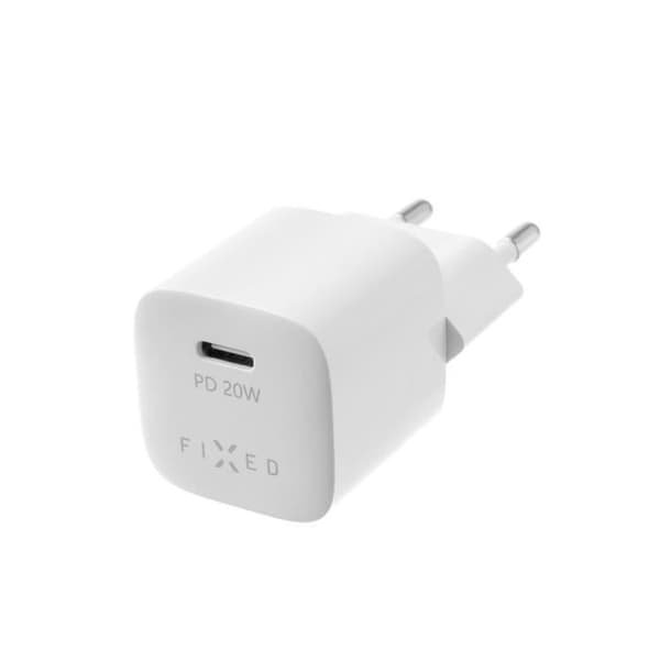 USB-C-lader - FIXED - Mini - 20W - 1 meter - Hvid