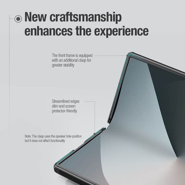 Coque - NILLKIN - Galaxy Z Fold6 - Støtte til stylus - Sort - Elegant