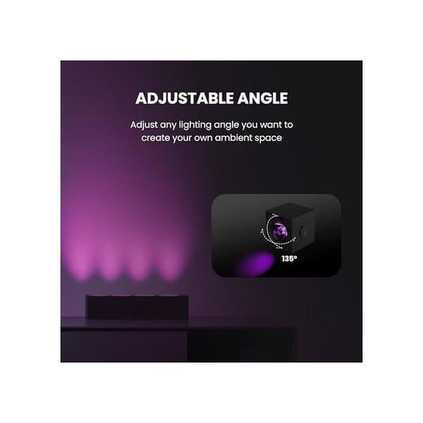 Bordlampe - YEELIGHT - Cube - Intelligent Wi-Fi/Bluetooth - Sort - Moderne Design
