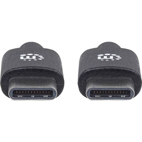 Manhattan USB-kabel USB 2.0 USB-C® hank 2,00 m sort 354875